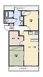 323BLD. 2SLDKの間取図画像