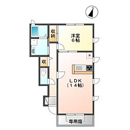 ジラソーレHY 1LDKの間取図画像