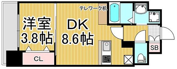 大阪府大阪市都島区御幸町1丁目(賃貸マンション1DK・5階・30.45㎡)の写真 その2