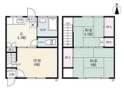 ＯＫアパート 1階3Kの間取り