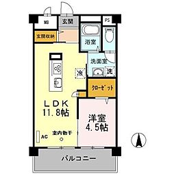 TNR 1LDKの間取図画像