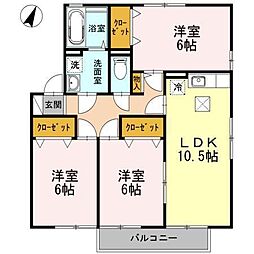 シャルマンハウス兵庫南C 3LDKの間取図画像