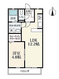 アトレ木原 1LDKの間取図画像