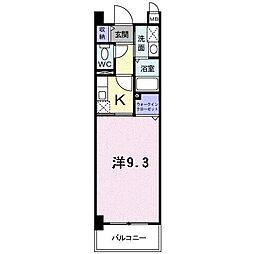 フレアルーチェ 1Kの間取図画像