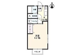 ルージュ医大北 1Kの間取図画像