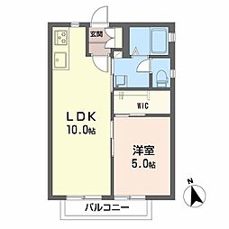 アネックス鍋島A 2DKの間取図画像