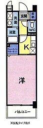 フレアルーチェ 1Kの間取図画像