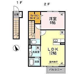 オプティマムハウスB 1LDKの間取図画像