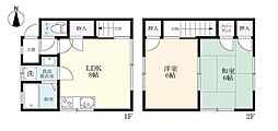 メゾンアネスC 2DKの間取図画像