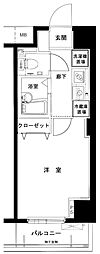 メインステージ西新宿 1Kの間取図画像
