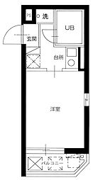メインステージ新中野 1Kの間取図画像