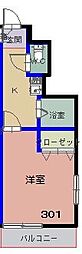K・Uハイツ 1Kの間取図画像