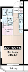 コンフォートMF西荻 1Kの間取図画像