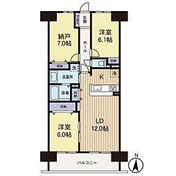エクレール西所沢 2SLDKの間取図画像