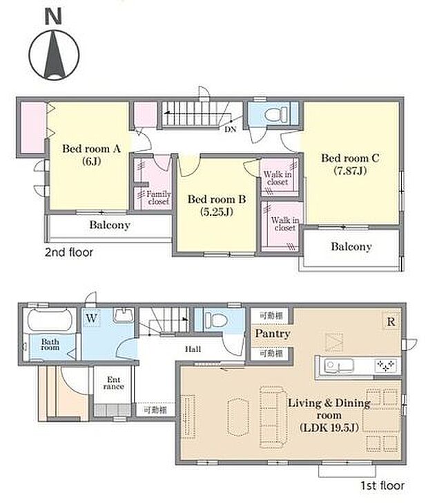 良く考えられた間取りとなっております。家具配置の参考にして下さい。