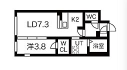 ｔｏｃｏｔａｍａ　ｔｅｒｒａｃｅ池上 1階1LDKの間取り