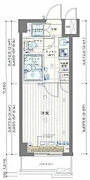 ルーブル蒲田南参番館 3階1Kの間取り