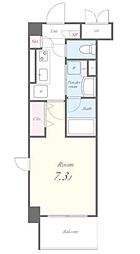 リヴァージュ大森 4階1Kの間取り