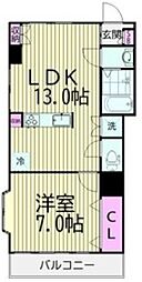 プランドールダイヒコ 1LDKの間取図画像