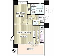 インザガーデン 1LDKの間取図画像