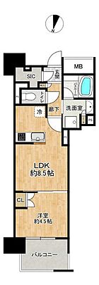 間取り オープンレジデンシア名駅南グランアート 8階/-
