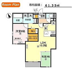 おおさか東線 城北公園通駅 徒歩10分の賃貸アパート 3階2LDKの間取り