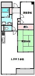 ラポート大日 2LDKの間取図画像