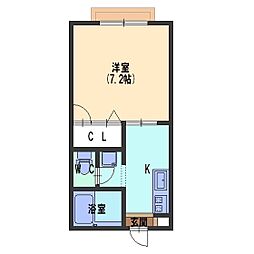 ドリームハイツ3 1Kの間取図画像