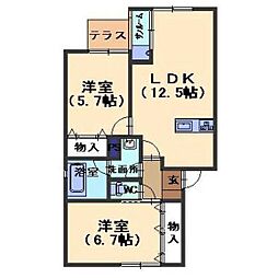間取図画像 2LDK