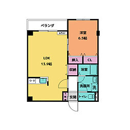 シャルマンピエースA 1LDKの間取図画像