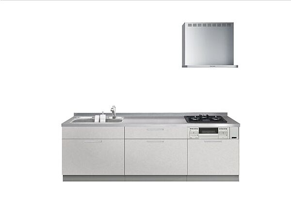 キ（同仕様写真）キッチンは新品に交換する予定です。広々としたワークトップで、お手伝いをしてもらってもスペースに余裕がありますよ。週末は親子やご夫婦でお料理してみては。