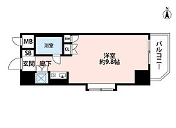 ストーク北新宿 ワンルームの間取図画像