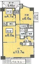 ダイアパレス坂戸 3LDKの間取図画像