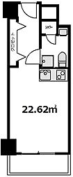 ステュディオ虎ノ門 ワンルームの間取図画像