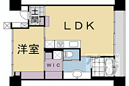 シャリマー西大路 1LDKの間取図画像