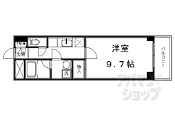 ヴァンウエスト 1Kの間取図画像