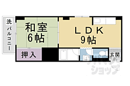柳風館 3階1LDKの間取り