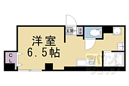 清風ハイツ 2階1Kの間取り