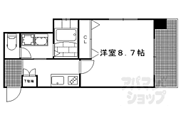 京都地下鉄東西線 二条駅 徒歩17分の賃貸マンション 2階1Kの間取り