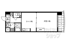 ALBA烏丸御池 1DKの間取図画像
