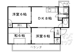JR山陰本線 二条駅 徒歩7分の賃貸マンション 3階3LDKの間取り