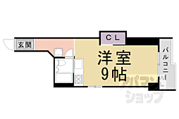 パレス松原 3階ワンルームの間取り