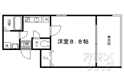 チコーベルメゾン東山 1階1Kの間取り