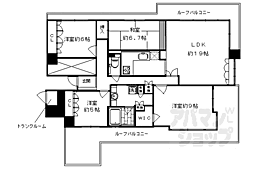 ライオンズシティ烏丸通 14階4LDKの間取り