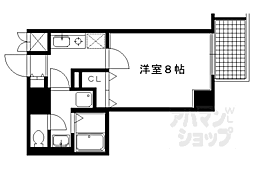 ベラジオ烏丸御池 1Kの間取図画像