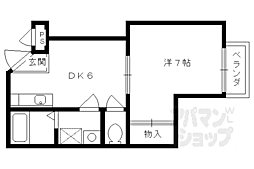 ＷｉｎｄＭｉｌｌ 1階1DKの間取り