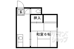 辻マンション 2階1Kの間取り