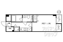 阪急京都本線 大宮駅 徒歩9分の賃貸マンション 1階1Kの間取り