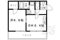 JR東海道・山陽本線 西大路駅 徒歩17分の賃貸マンション 5階1DKの間取り