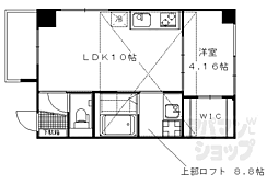 プラネシア東山三条 5階1LDKの間取り
